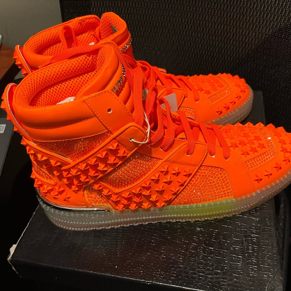 Philipp Plein Crystal leather hightop sneakers - Picture 5 of 11